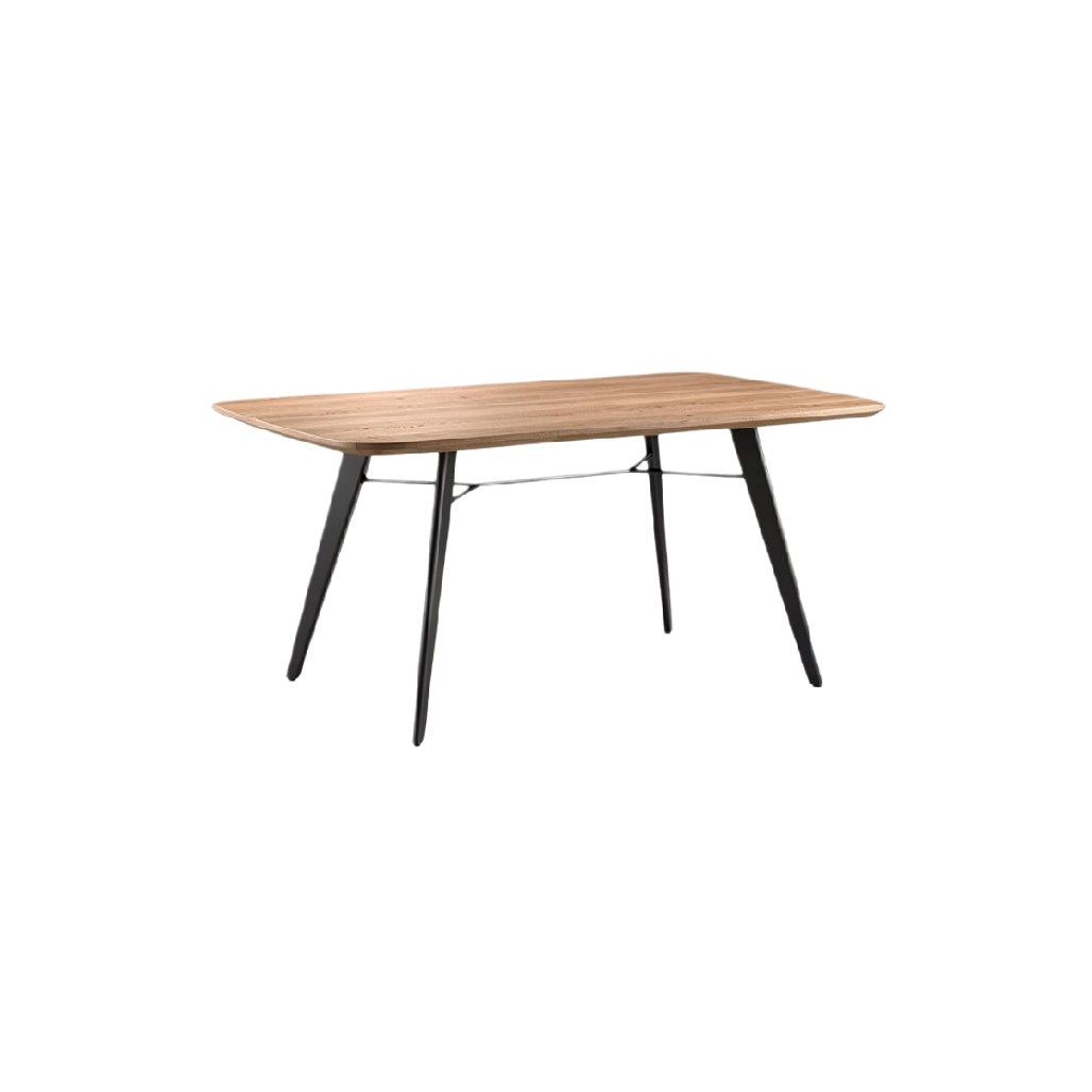 Stół drewniany z metalowymi nogami – nowoczesny design